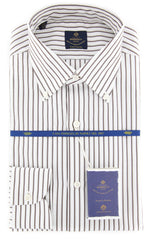 Luigi Borrelli Brown Shirt - Extra Slim - 16/41 - (EV06COSTRSTEFANO)