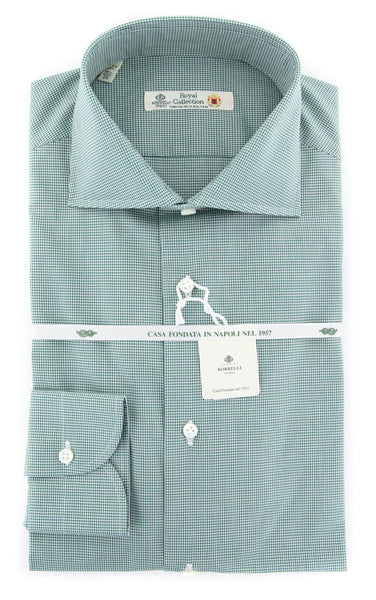 Luigi Borrelli Green Micro-Check Shirt - Extra Slim - (2018032211) - Parent