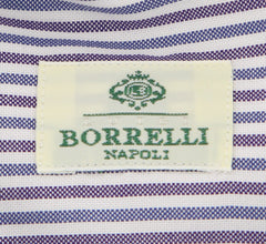 Borrelli Purple Striped Shirt - Extra Slim - 17/43 - (EV0810881NANDO)