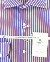 Luigi Borrelli Blue Striped Shirt - Extra Slim - (72LB1608) - Parent