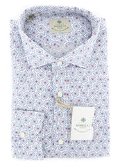 Borrelli White Fancy Shirt - Extra Slim - (201802228) - Parent