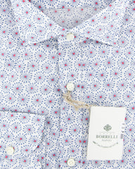 Borrelli White Fancy Shirt - Extra Slim - (201802228) - Parent