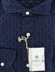 Borrelli Midnight Navy Blue Fancy Shirt - Extra Slim - (2018022212) - Parent