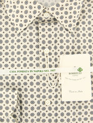Luigi Borrelli Cream Foulard Shirt - Extra Slim - (EV181512SE31STPT1) - Parent