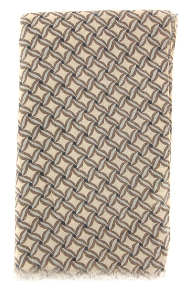 Luigi Borrelli Brown Foulard Long Scarf - 78" x 26" - (FB70FI120231)