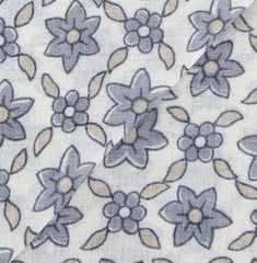 Luigi Borrelli Beige Floral Long Scarf - 26" x 76" - (FI120301)