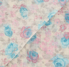 Luigi Borrelli Beige Floral Long Scarf - 26" x 76" - (FI120333)