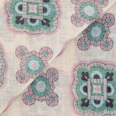 Luigi Borrelli Beige Floral Long Scarf - 26" x 76" - (FI120354)