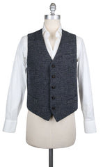 Luigi Borrelli Gray Wool Shephard's Check Vest - 38/48 - (LBVEST12160)