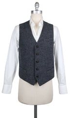 Luigi Borrelli Gray Wool Shephard's Check Vest - (LBVEST12160) - Parent