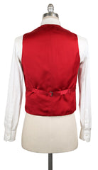 Luigi Borrelli Red Wool Micro-Houndstooth Vest - (LBVEST170240) - Parent