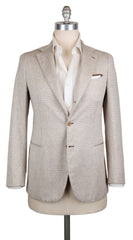 Luigi Borrelli Cream Silk Fancy Sportcoat - (SA926175) - Parent