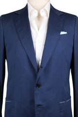 Luigi Borrelli Dark Blue Cotton Solid Sportcoat - (LB31750707) - Parent
