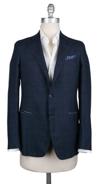 Luigi Borrelli Blue Linen Blend Sportcoat - (LBSPT169370) - Parent