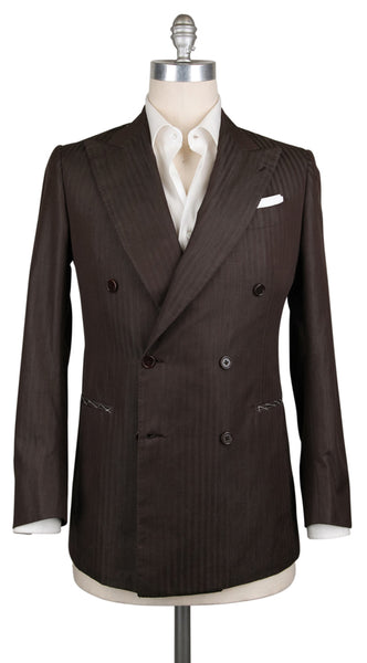 Luigi Borrelli Brown Wool Striped Sportcoat - (LBSPT512502339) - Parent