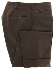 Luigi Borrelli Brown Solid Suit - 40/50 - (NERANO2958)