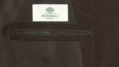 Luigi Borrelli Brown Solid Suit - 40/50 - (NERANO2958)