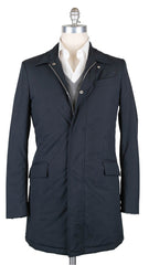 Luigi Borrelli Navy Blue Solid Jacket - 40/50 - (OW01114G00170)
