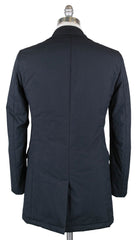 Luigi Borrelli Navy Blue Solid Jacket - 40/50 - (OW01114G00170)