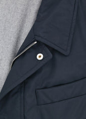 Luigi Borrelli Navy Blue Solid Jacket - 40/50 - (OW01114G00170)