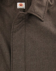 Luigi Borrelli Brown Wool Melange Raincoat - (LB721173) - Parent