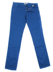 Luigi Borrelli Blue Solid Pants - Super Slim - 31/47 - (PAR29310551)