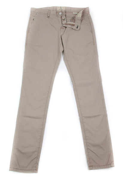 Luigi Borrelli Beige Solid Pants - Super Slim - 31/47 - (PAR29510543)