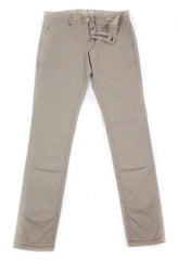 Luigi Borrelli Beige Solid Pants - Super Slim - 35/51 - (PAR29510543)
