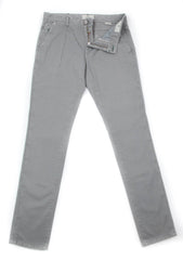 Luigi Borrelli Gray Solid Pants - Super Slim - 31/47 - (PARJ01430)