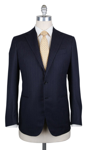 Luigi Borrelli Midnight Navy Blue Striped Suit - (LB104171) - Parent