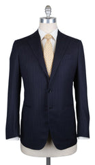 Luigi Borrelli Midnight Navy Blue Striped Suit - (LB104171) - Parent