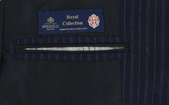 Luigi Borrelli Midnight Navy Blue Striped Suit - (LB104171) - Parent
