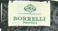 Luigi Borrelli Dark Green Paisley Long Scarf - 26" x 76" (SCRVBLUEPAIDX7)