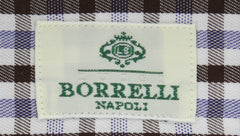 Luigi Borrelli Brown Check Shirt - Extra Slim - 15.75/40 - (SHRTX20)