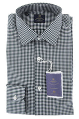 Luigi Borrelli Dark Green Plaid Cotton Shirt - Extra Slim - 15.5/39 - (2R)