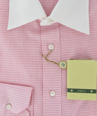 Luigi Borrelli Pink Striped Cotton Blend Shirt - Slim - (LB6434) - Parent