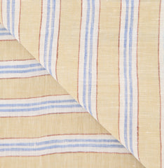 Luigi Borrelli Beige Striped Long Scarf - 60" x 27" - (LBSS12120)