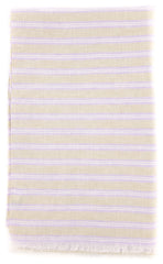 Luigi Borrelli Beige Striped Long Scarf - 27" x 62" - (LBSS1289)