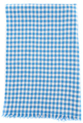 Luigi Borrelli Blue Check Long Scarf - 64" x 26" - (LBSS1266)