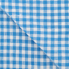 Luigi Borrelli Blue Check Long Scarf - 64" x 26" - (LBSS1266)
