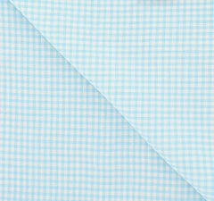 Luigi Borrelli Light Blue Check Long Scarf - 27" x 58" - (LBSS1255)