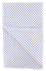 Luigi Borrelli Blue Polka Dot Long Scarf - 74" x 27" - (LBSS12210)
