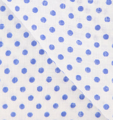 Luigi Borrelli Blue Polka Dot Long Scarf - 74" x 27" - (LBSS12210)