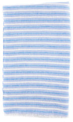 Luigi Borrelli Blue Striped Long Scarf - 70" x 27" - (LBSS12109)