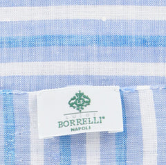 Luigi Borrelli Blue Striped Long Scarf - 70" x 27" - (LBSS12109)