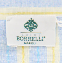 Luigi Borrelli Light Blue Striped Long Scarf - 56" x 27" - (LBSS12124)