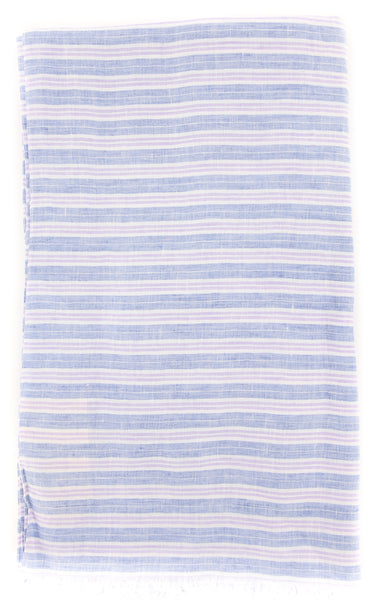 Luigi Borrelli Blue Striped Long Scarf - 74" x 27" - (LBSS12150)