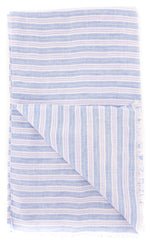 Luigi Borrelli Blue Striped Long Scarf - 74" x 27" - (LBSS12150)