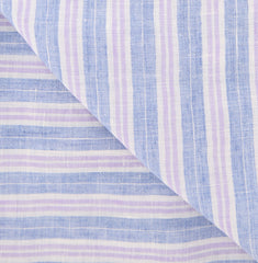 Luigi Borrelli Blue Striped Long Scarf - 74" x 27" - (LBSS12150)