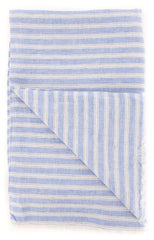 Luigi Borrelli Blue Striped Long Scarf - 60" x 27" - (LBSS12174)